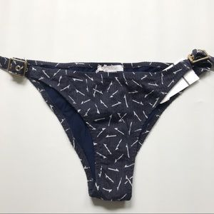 Chloe Printed Navy Blue bikini bottom